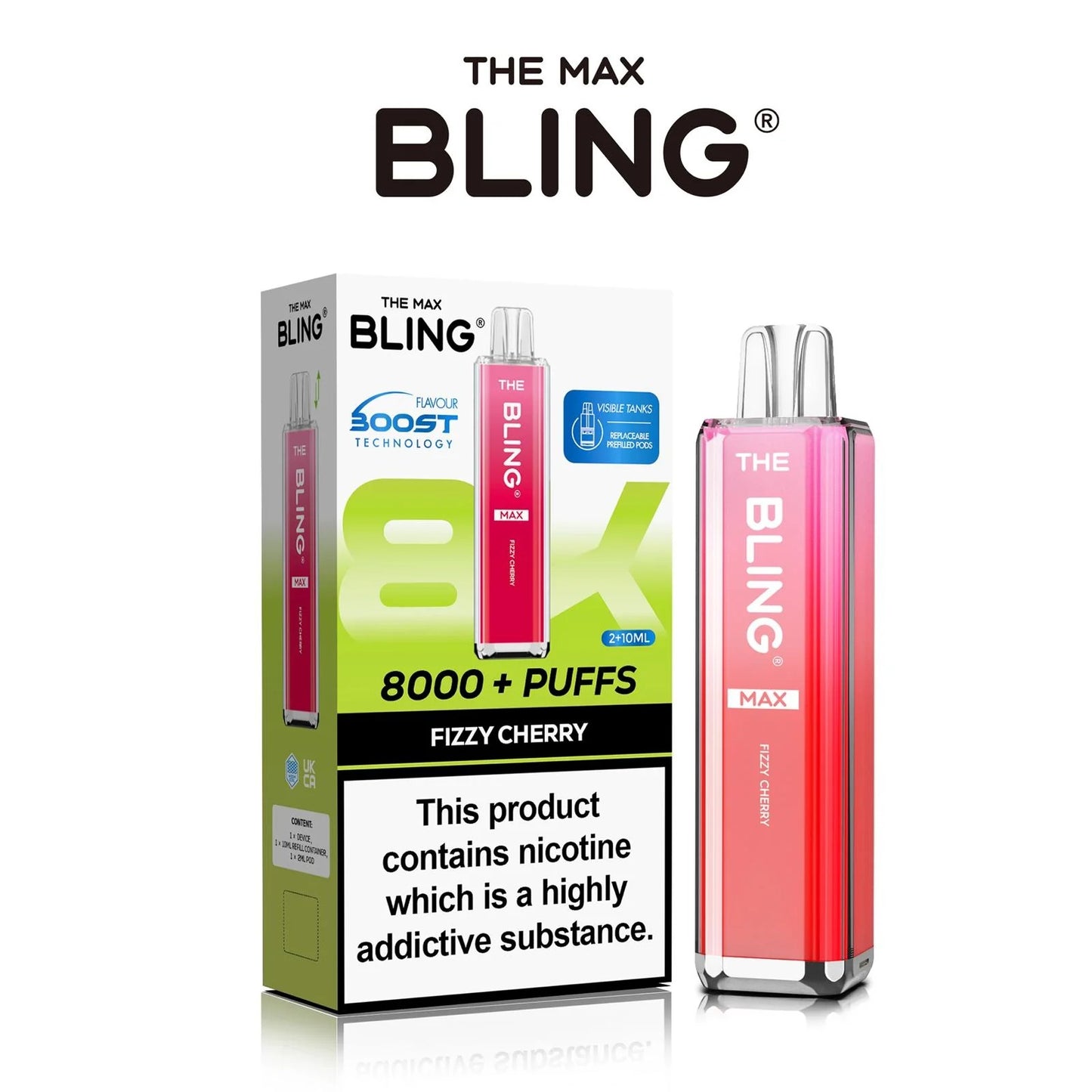 Bling Max 8000 Puffs Prefilled vape Kit - Box Of 5