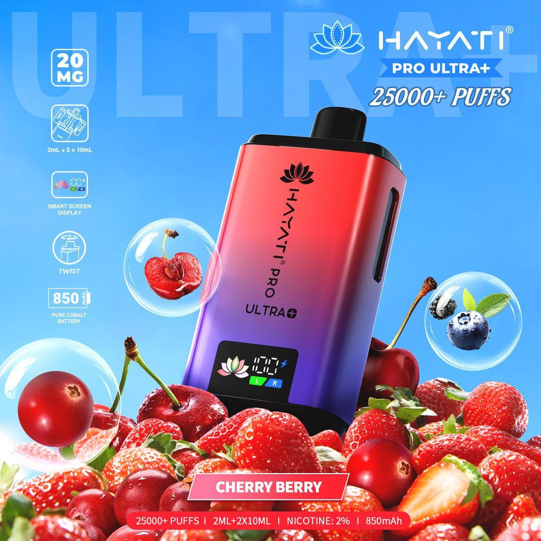 HAYATI PRO ULTRA+ 25000+ Puffs Pack of 5