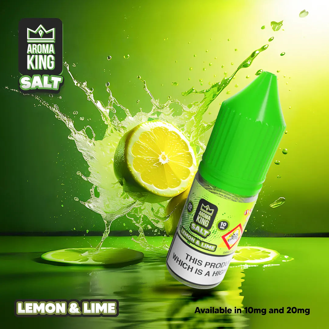 Aroma King 10ml nic salts e-liquid in lemon and lime flavour