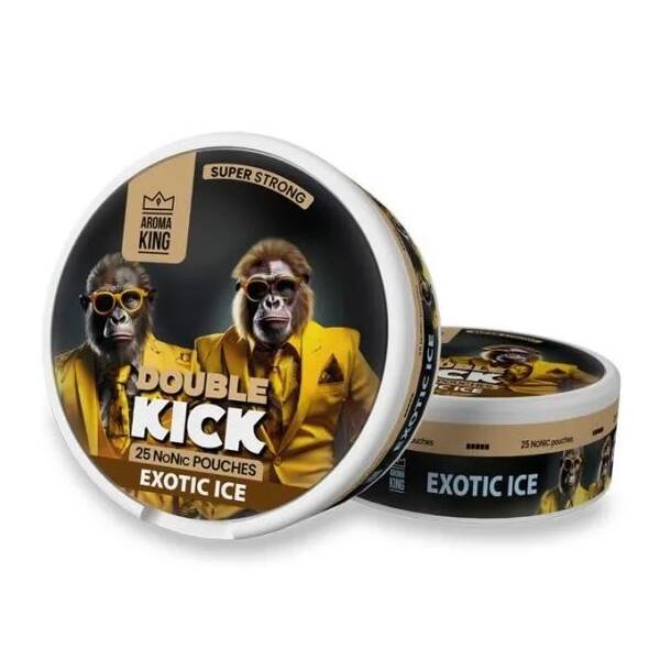 Exotic Ice flavoured Aroma King Nicotine Pouches Double Kick