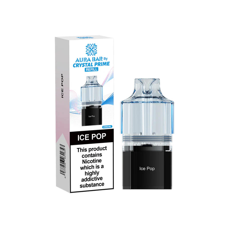 Aura Bar Crystal Prime 10K Prime Ice Pop Flavored Prefilled Pod