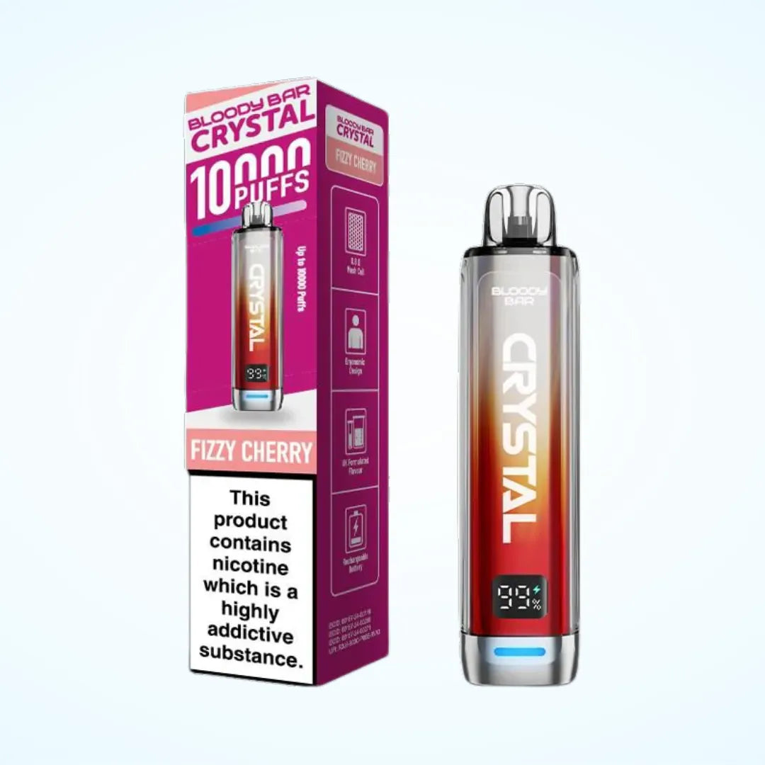 Fizzy Cherry Flavoured Bloody Bar Crystal 10k in Dark Pink Colour