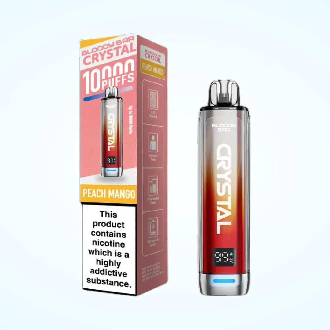 Peach Mango Flavoured Bloody Bar Crystal 10k in Face Colour