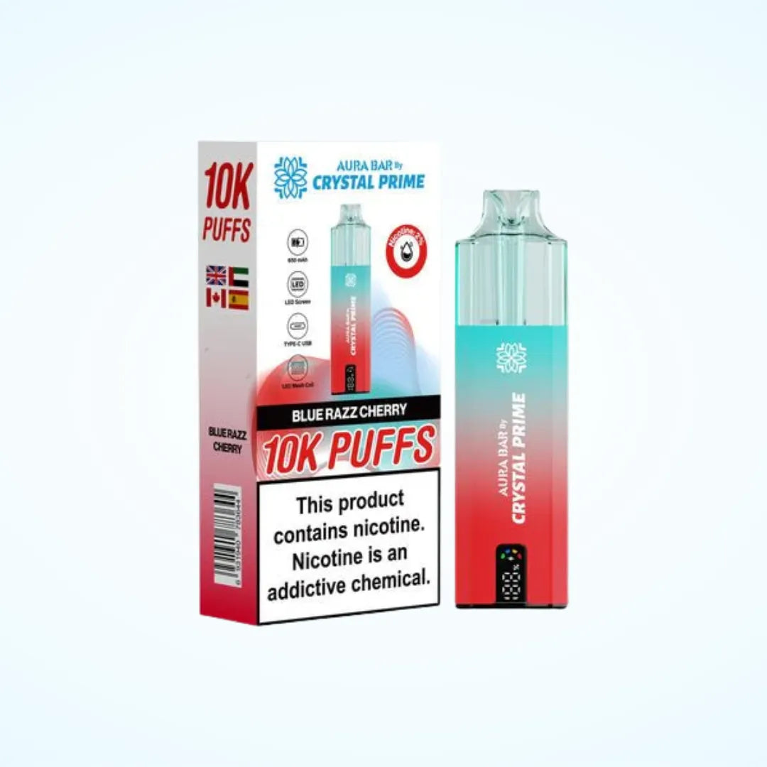 Blue Razz Cherry flavour Crystal Prime 10000 Puffs Vape Kit