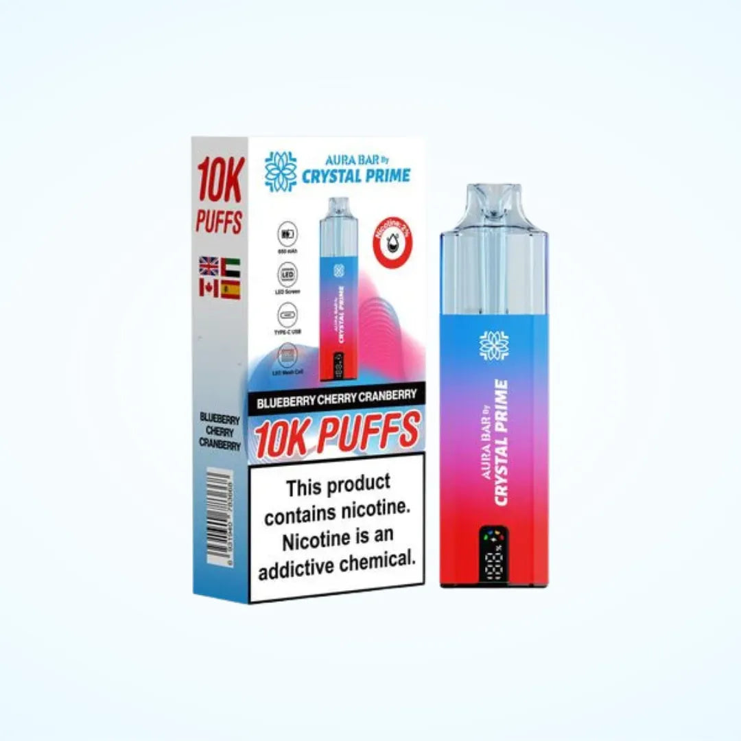 Blueberry Cherry Cranberry flavour Crystal Prime 10000 Puffs Vape Kit