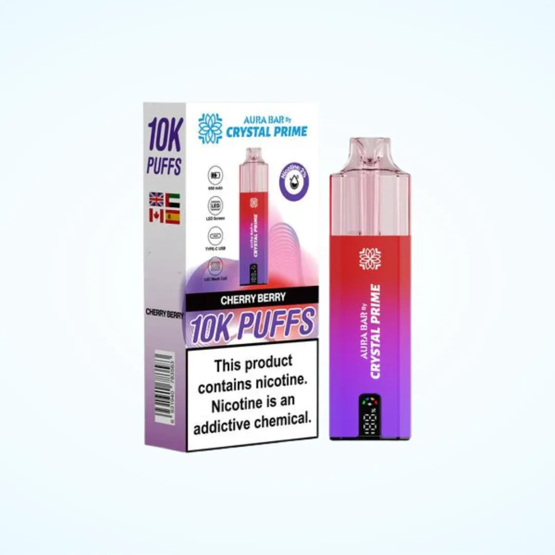 Cherry Berry flavour Crystal Prime 10000 Puffs Vape Kit