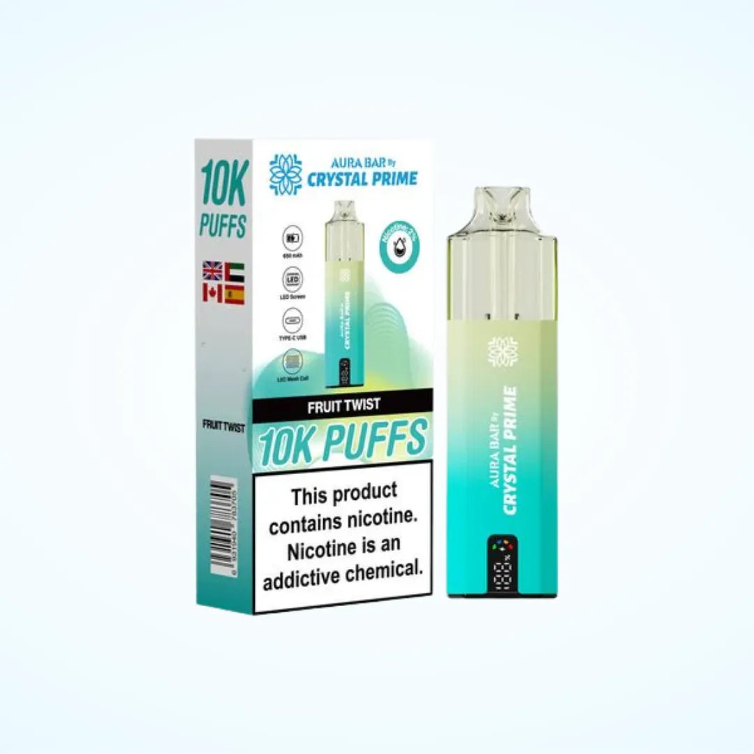 Fruit Twist flavour Crystal Prime 10000 Puffs Vape Kit
