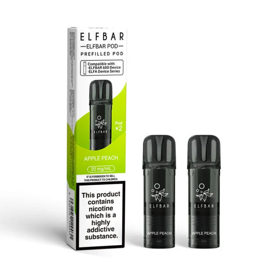 Apple Peach flavoured ELFBAR 600 Prefilled Pod