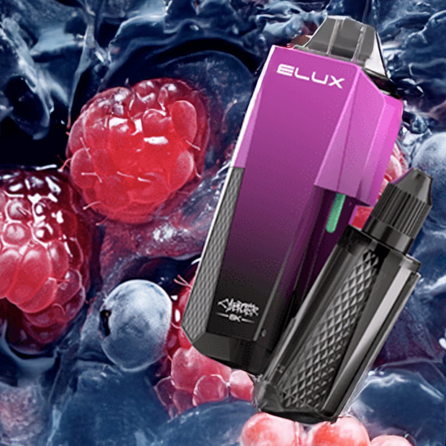 Blueberry Raspberry flavoured Elux Cyberover 6K
