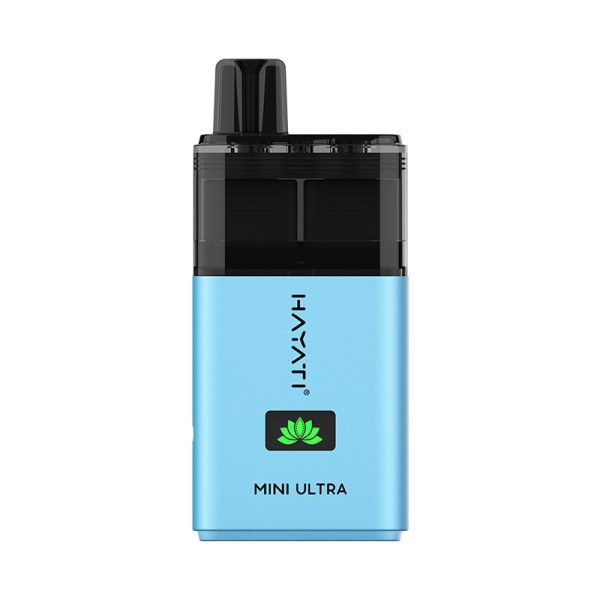Blue Sour Raspberry flavoured Hayati Mini Ultra 1500 Vape Kit in Blue