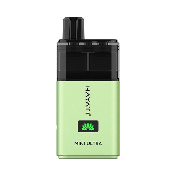 Lemon & Lime flavoured Hayati Mini Ultra 1500 Vape Kit in Green