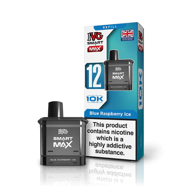 Blueberry Raspberry Ice flavoured IVG Smart Max Replacement Pod in Blue Colour
