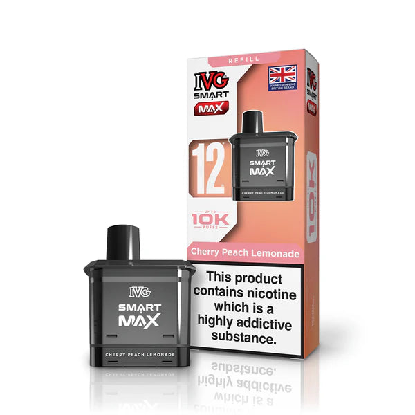 Cherry Peach Lemonade flavoured IVG Smart Max Replacement Pod in Face Pink Colour