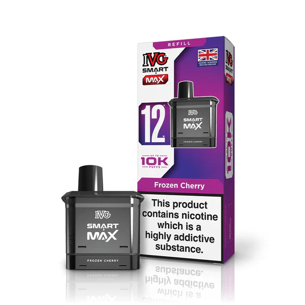 Frozen Cherry flavoured IVG Smart Max Replacement Pod in Pinkish Purple Colour