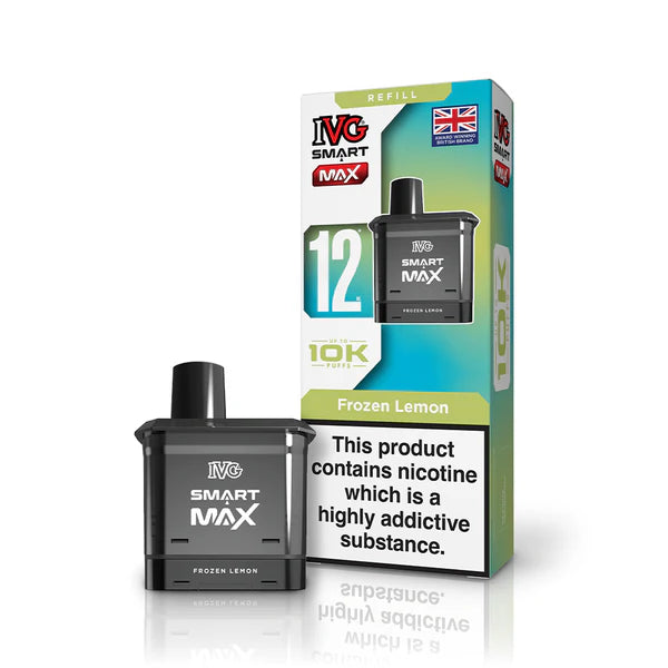 Frozen Lemon flavoured IVG Smart Max Replacement Pod in Blue Green Colour