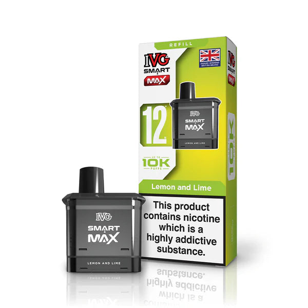 Lemon & Lime flavoured IVG Smart Max Replacement Pod in Yellowish Green Colour