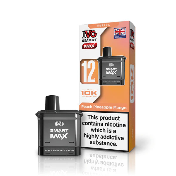 Peach Pineapple Mango flavoured IVG Smart Max Replacement Pod in Orange Colour