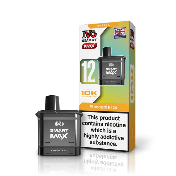 Pineapple Ice flavoured IVG Smart Max Replacement Pod in Yellowish Green Colour