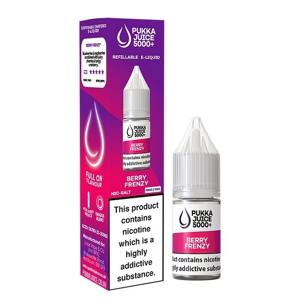 Pukka Juice - Pukka Juice 5000+ Nic Salts 10ml - Box of 10 - theno1plugshop