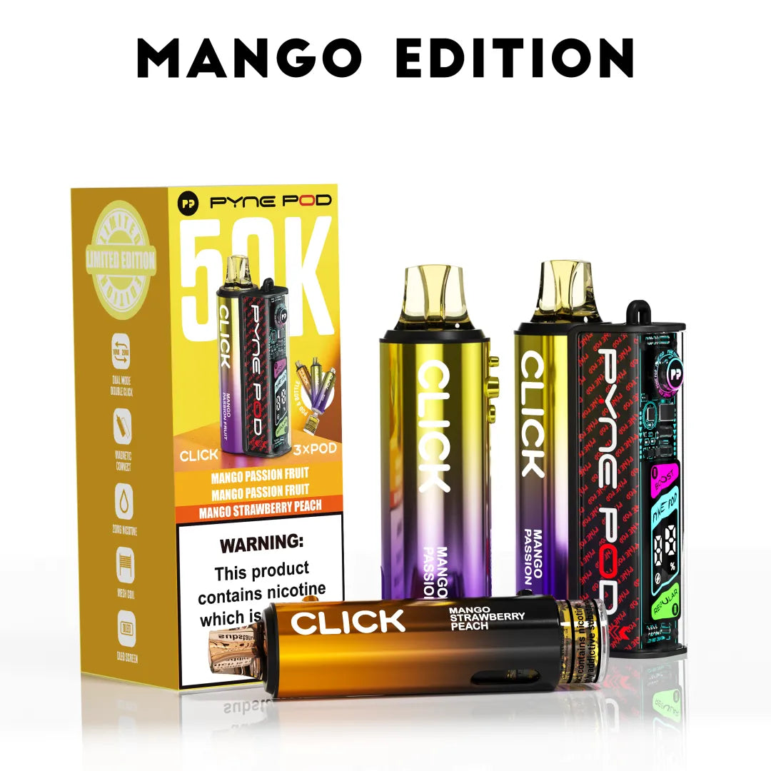 Mango Edition flavoured Pyne Pod Click 50K Vape Kit