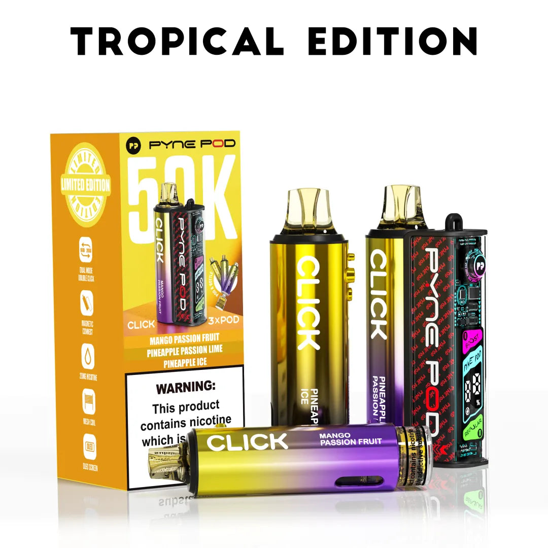 Tropical Edition flavoured Pyne Pod Click 50K Vape Kit