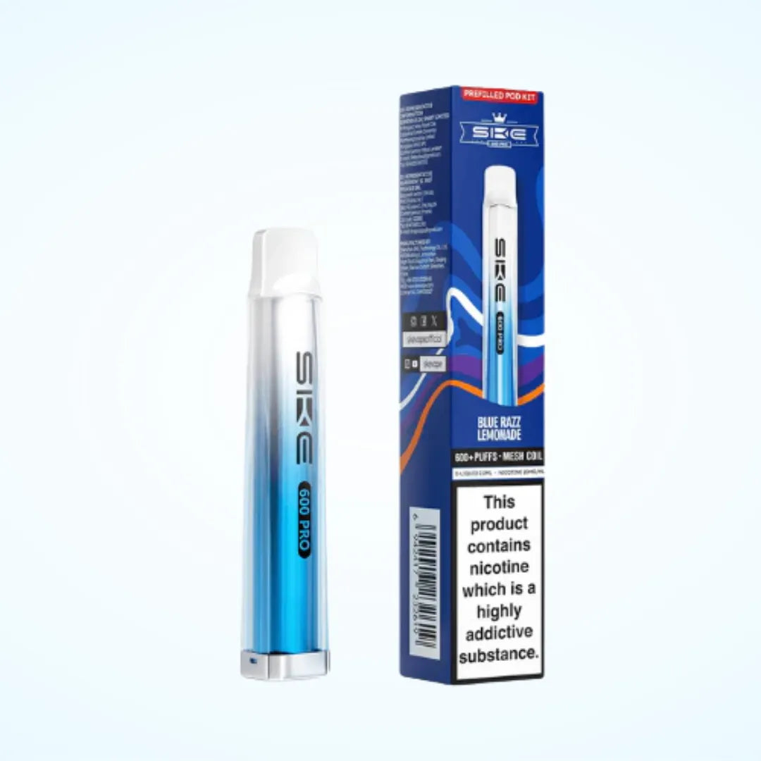 Blue Razz Lemonade Flavoured SKE Crystal Pro 600 Prefilled Pod Kit in Dark Blue Colour