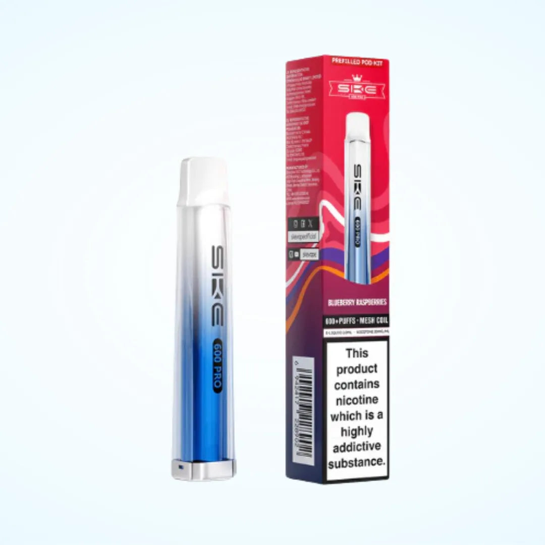 Blueberry Raspberries Flavoured SKE Crystal Pro 600 Prefilled Pod Kit in Red Colour