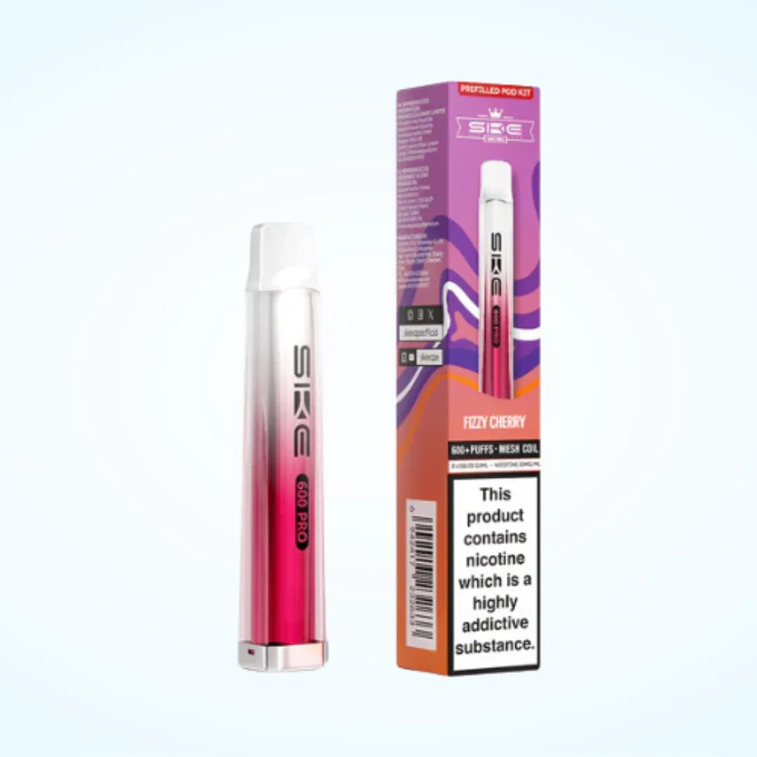 Fizzy Cherry Flavoured SKE Crystal Pro 600 Prefilled Pod Kit in Light Purple Colour