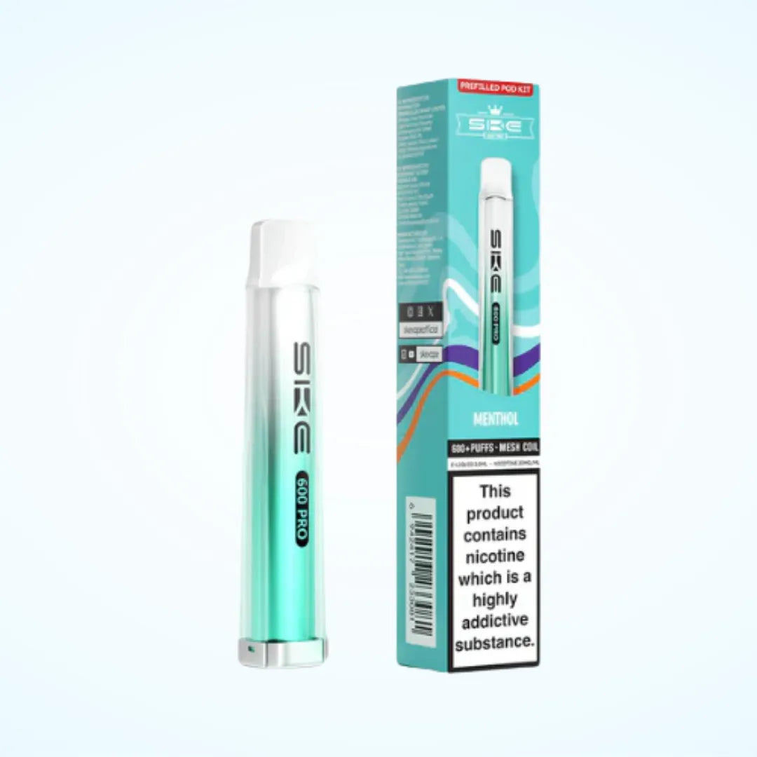 Menthol Flavoured SKE Crystal Pro 600 Prefilled Pod Kit in Sky Blue Colour