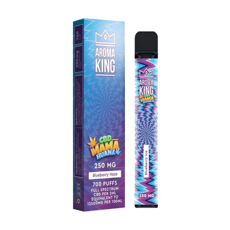 Blueberry Haze Aroma King CBD Mama Huana Vape Bar 700 Puffs