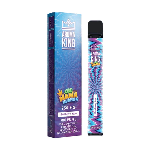 Blueberry Haze Aroma King CBD Mama Huana Vape Bar 700 Puffs