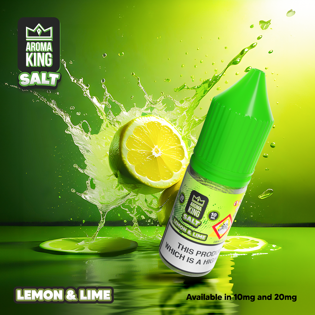 Aroma King 10ml nic salts e-liquid in lemon and lime flavour