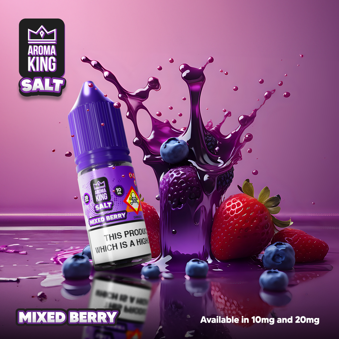 Aroma King 10ml nic salts e-liquid mixed berry flavour