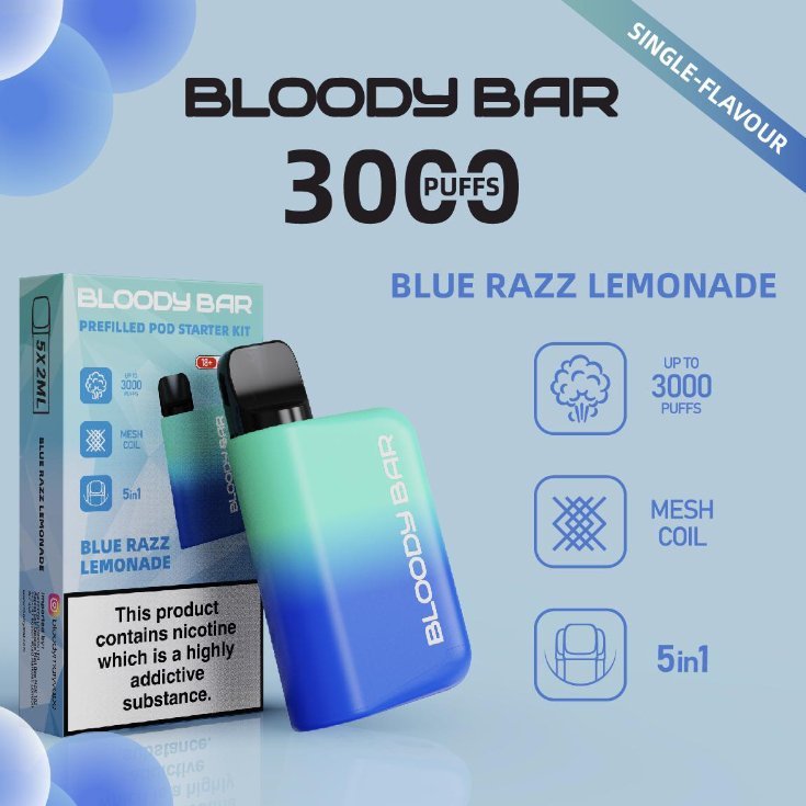 5 in 1 Bloody Mary 3000 Puffs Prefilled Pod Kit - The Vape Giant