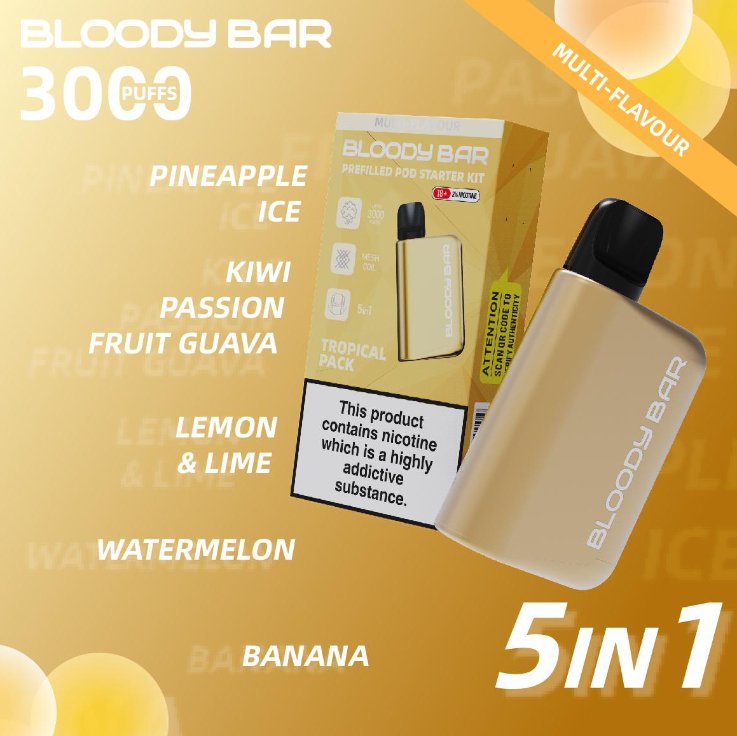 5 in 1 Bloody Mary 3000 Puffs Prefilled Pod Kit - The Vape Giant