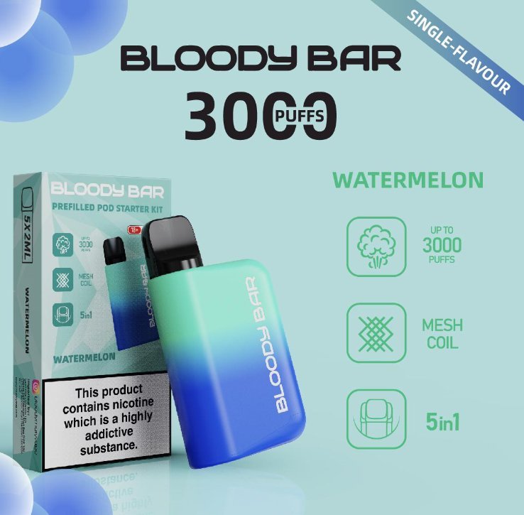 5 in 1 Bloody Mary 3000 Puffs Prefilled Pod Kit - The Vape Giant
