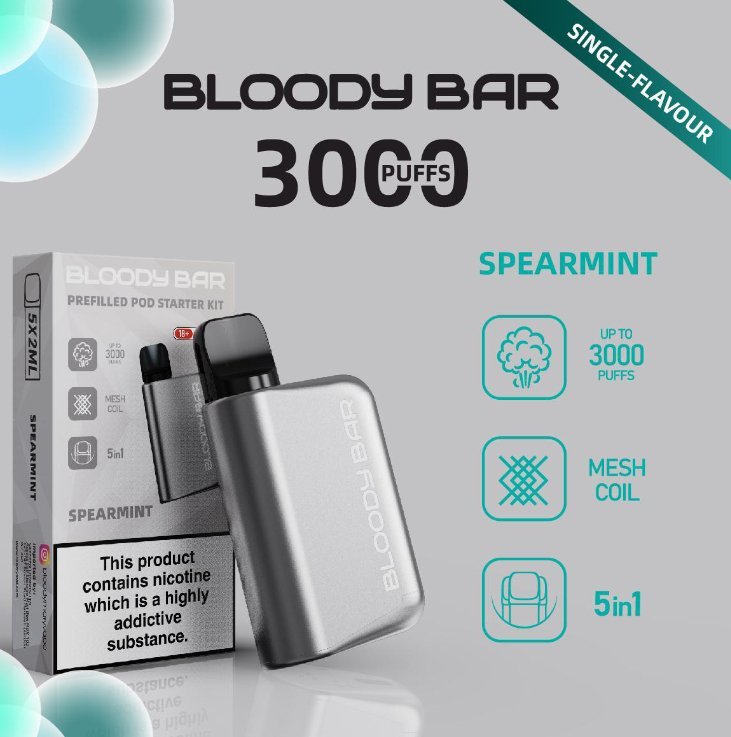 5 in 1 Bloody Mary 3000 Puffs Prefilled Pod Kit - The Vape Giant