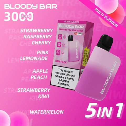 5 in 1 Bloody Mary 3000 Puffs Prefilled Pod Kit - The Vape Giant