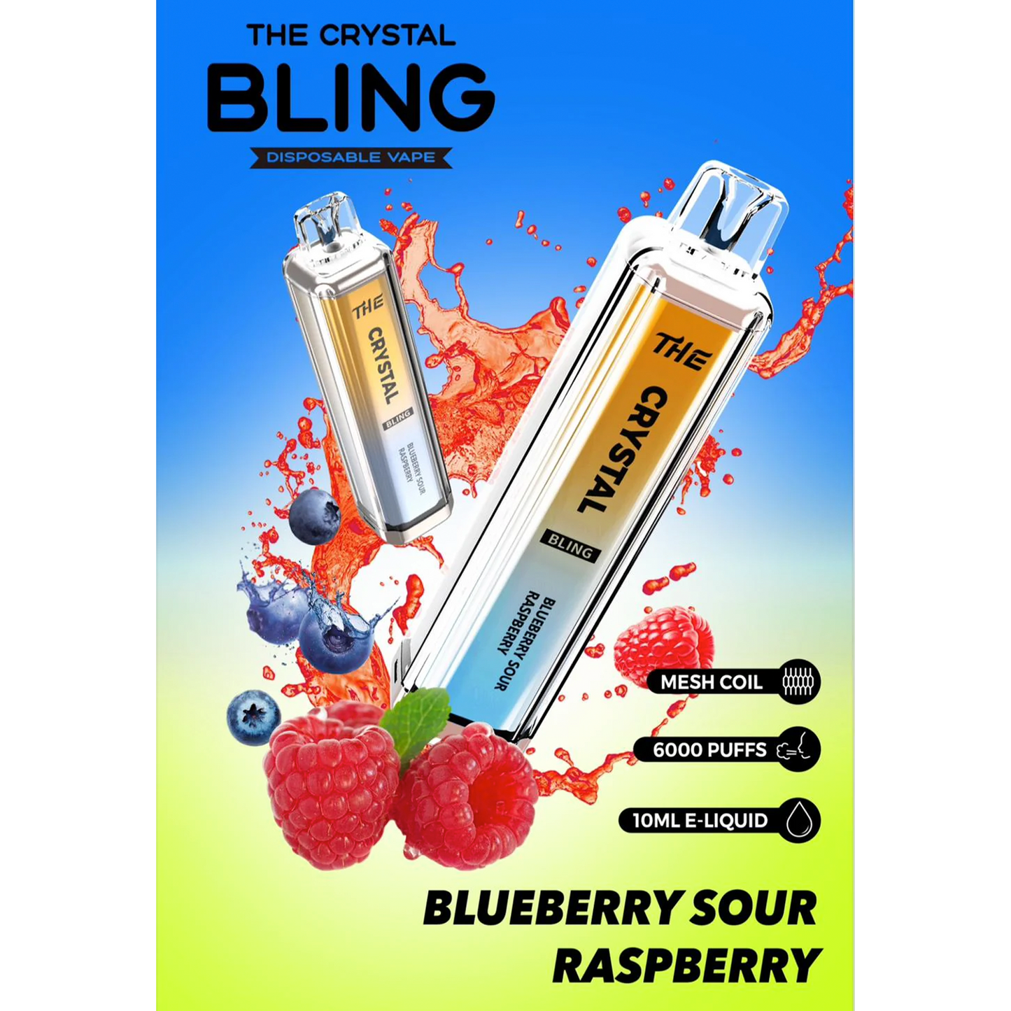 Crystal Bling 6000 Disposable Vape Pod Device Pack of 5