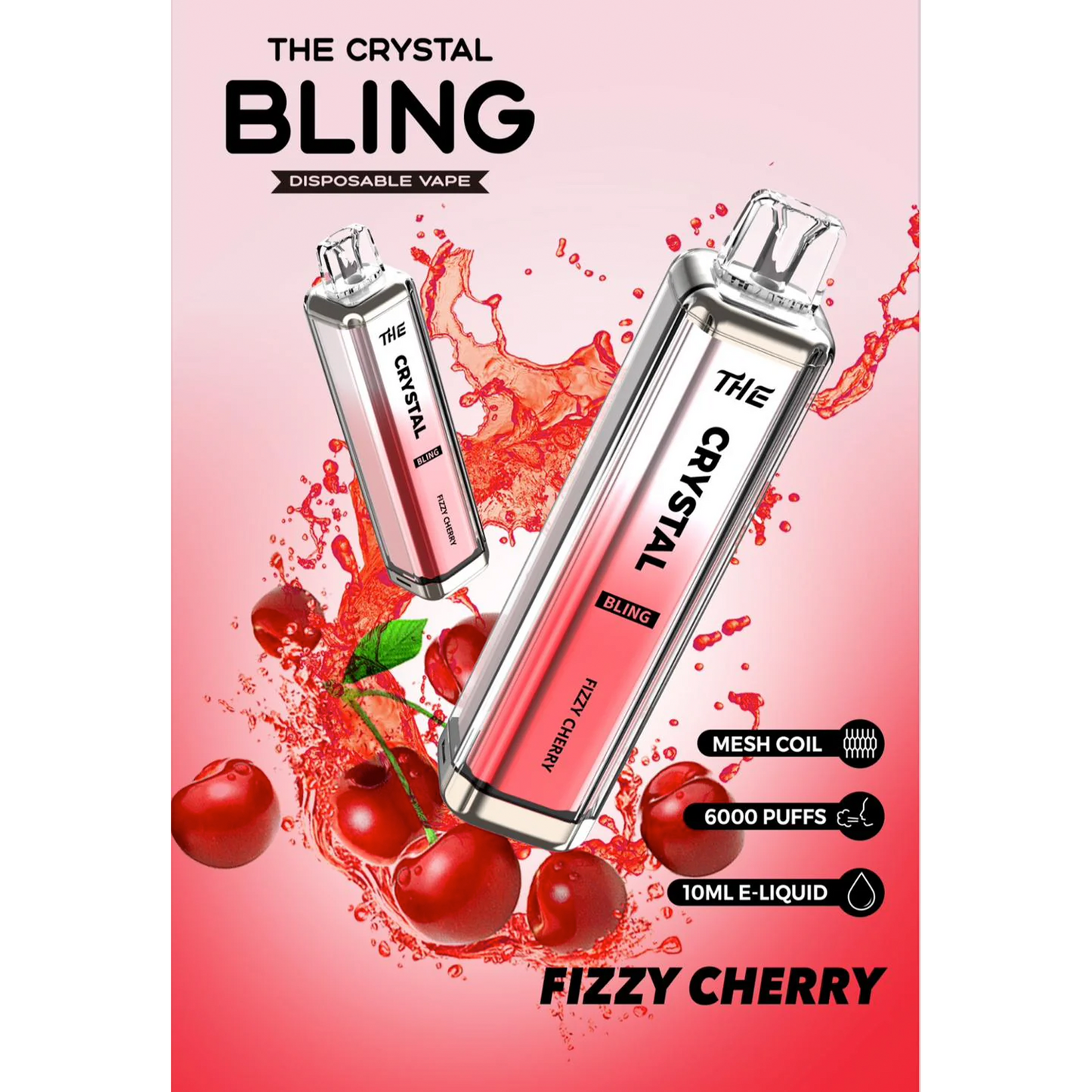 Crystal Bling 6000 Disposable Vape Pod Device Pack of 5