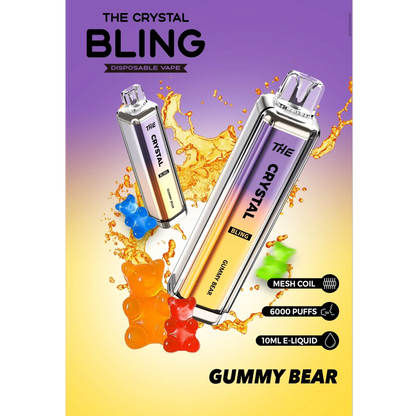 Crystal Bling 6000 Disposable Vape Pod Device Pack of 5