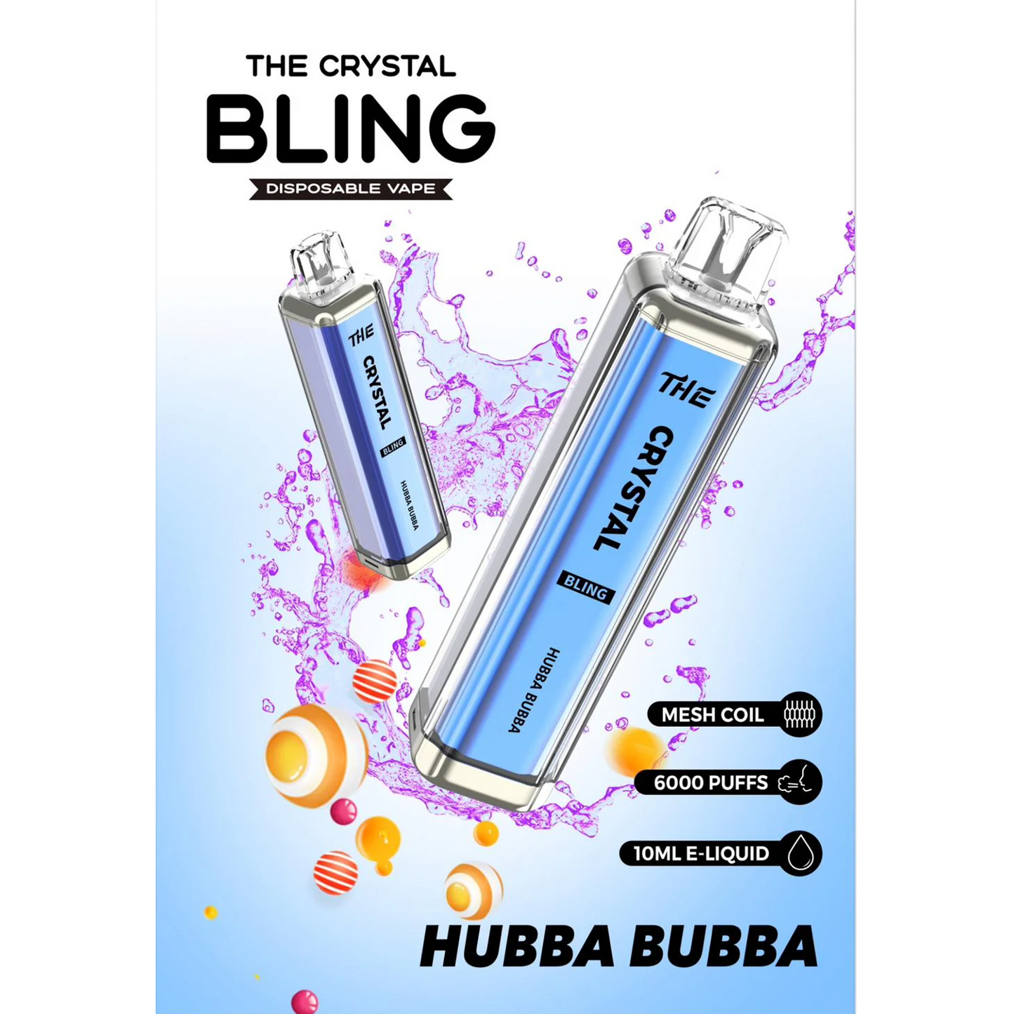 Crystal Bling 6000 Disposable Vape Pod Device Pack of 5