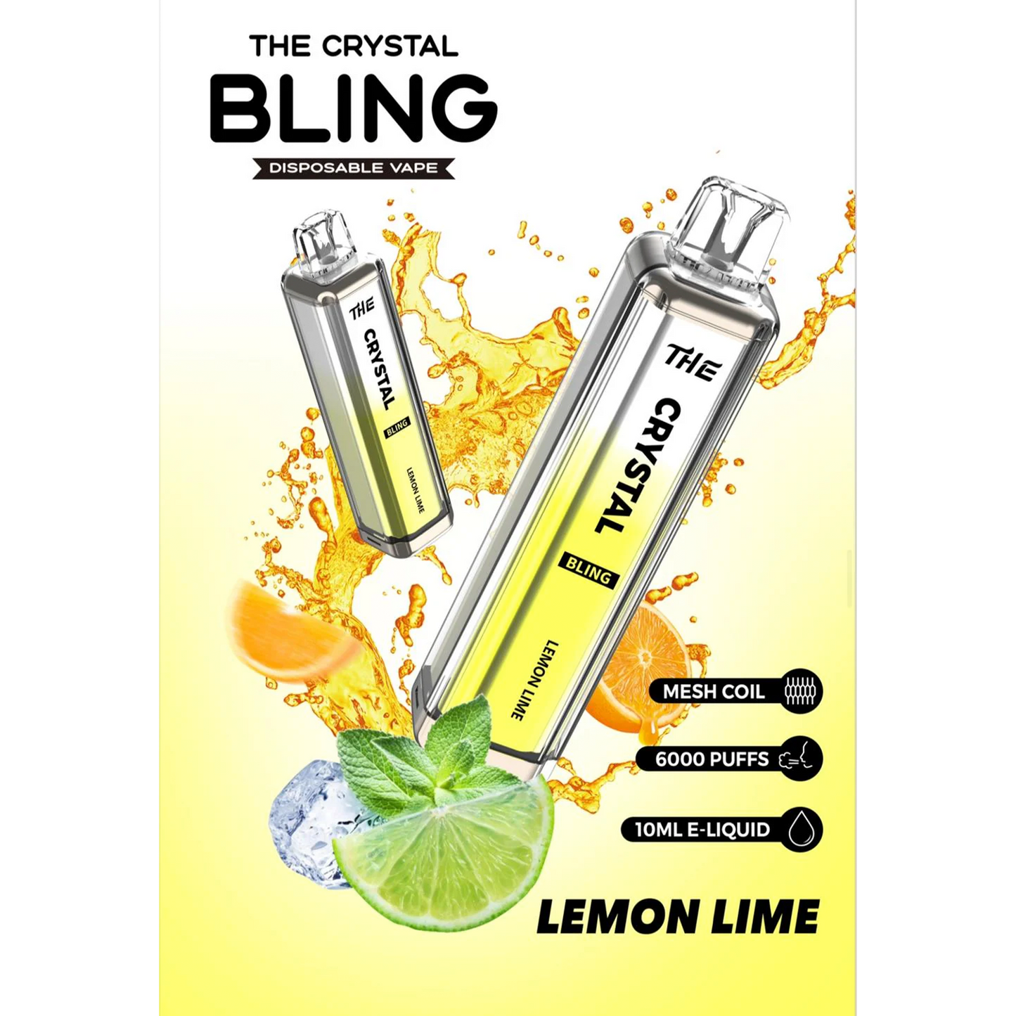 Crystal Bling 6000 Disposable Vape Pod Device Pack of 5