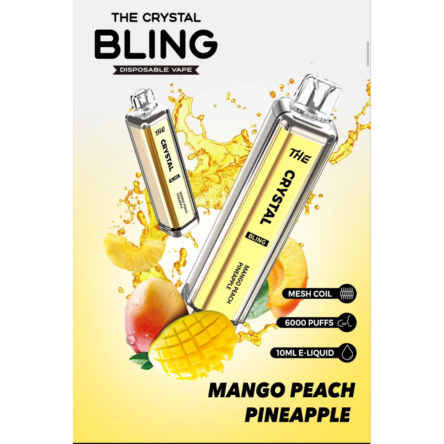 Crystal Bling 6000 Disposable Vape Pod Device Pack of 5