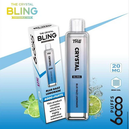 Crystal Bling 6000 Disposable Vape Pod Device Pack of 5