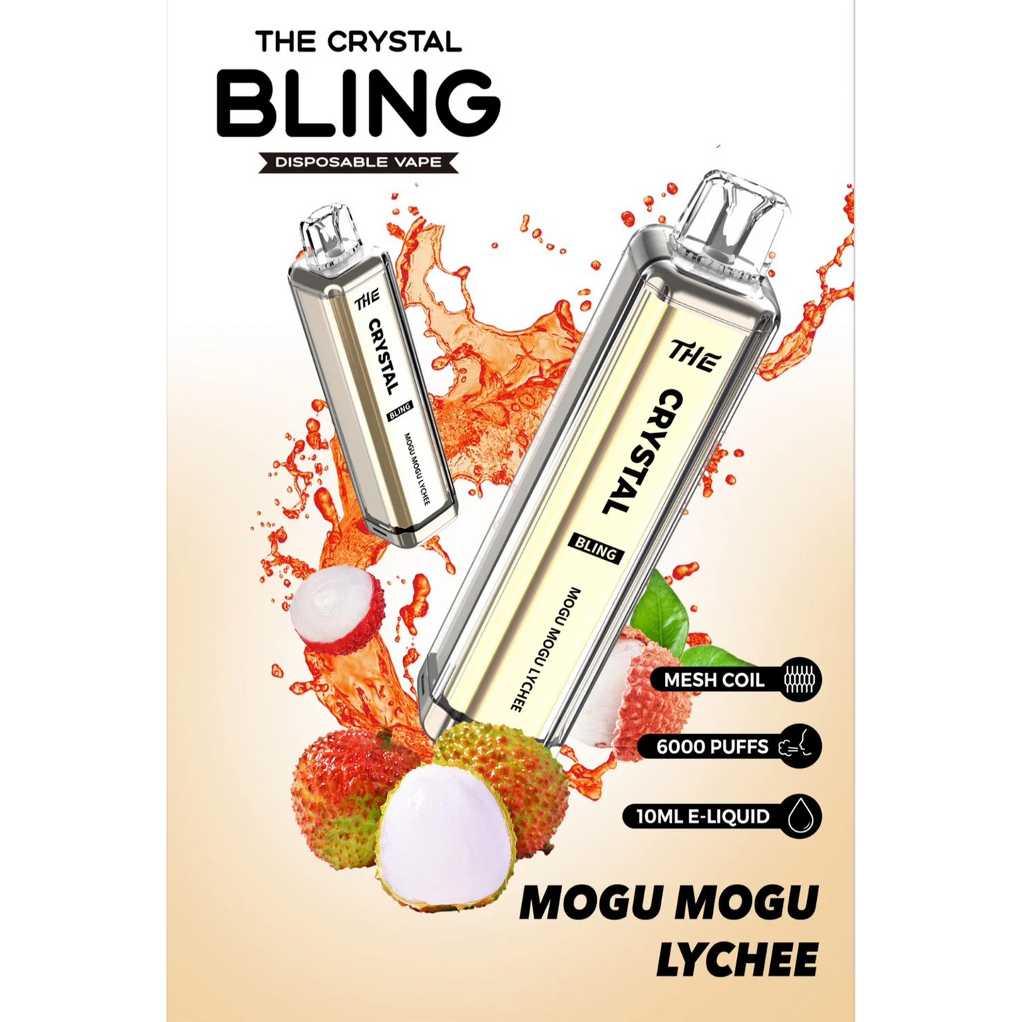 Crystal Bling 6000 Disposable Vape Pod Device Pack of 5