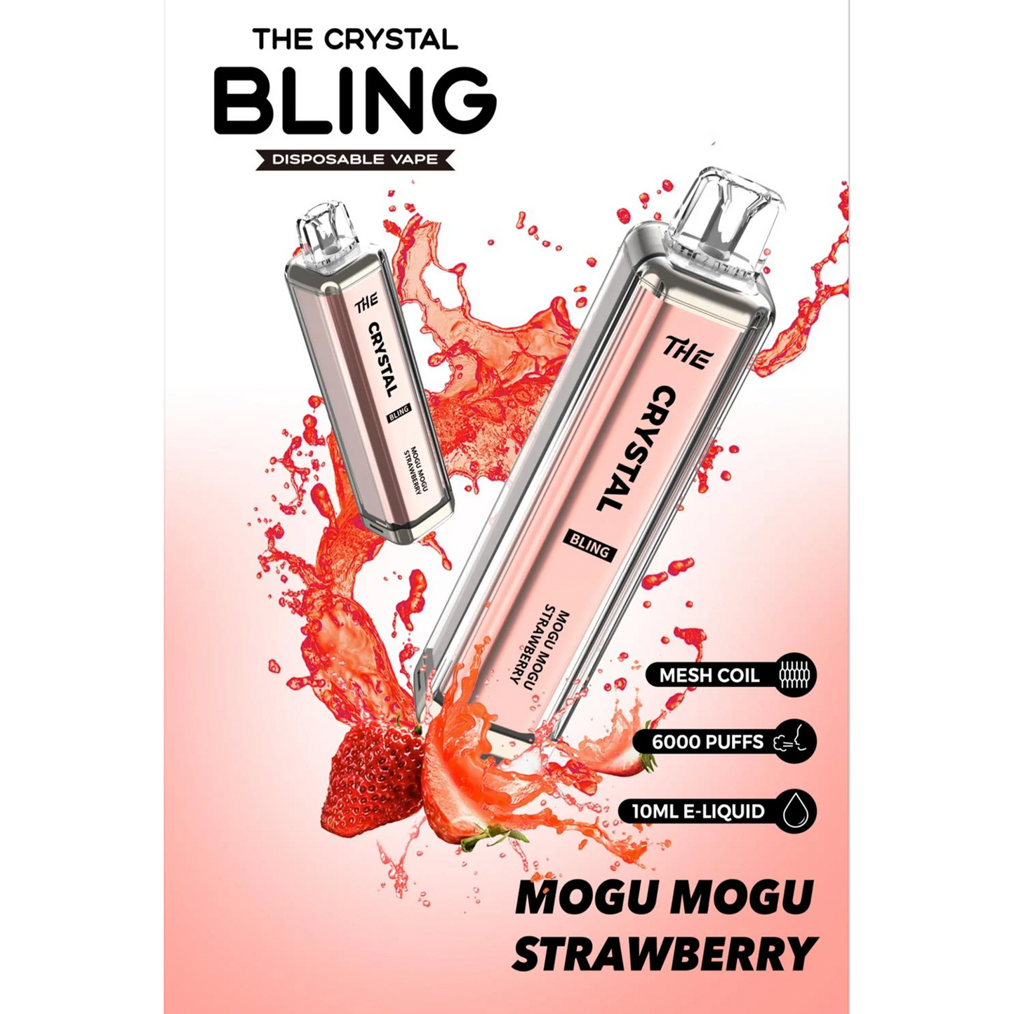 Crystal Bling 6000 Disposable Vape Pod Device Pack of 5