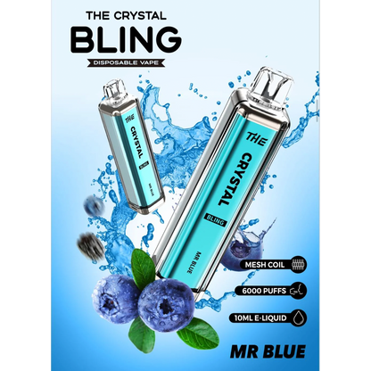 Crystal Bling 6000 Disposable Vape Pod Device Pack of 5