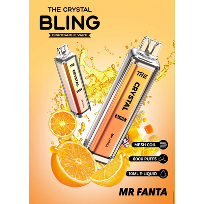 Crystal Bling 6000 Disposable Vape Pod Device Pack of 5