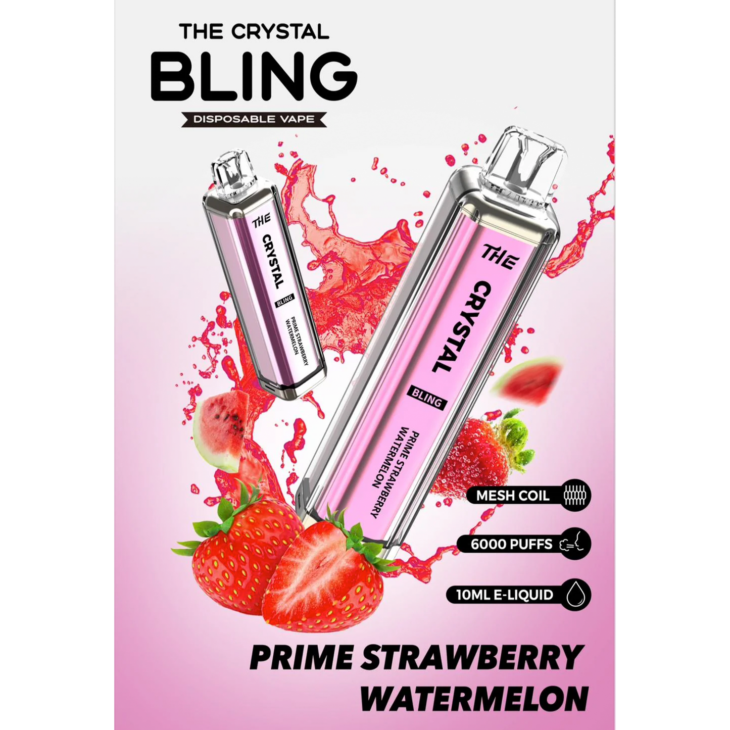 Crystal Bling 6000 Disposable Vape Pod Device Pack of 5